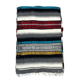 (vintage) UNKNOWN STRIPED PATTERN BLANKET VEST WITH FRINGE