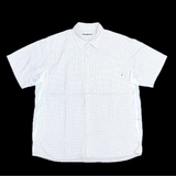 (DESIGNERS) 2000'S～ RESONATE GOOD ENOUGH POLKA DOT PATTERN MESH PANELED DESIGN SHORT SLEEVE SHIRT