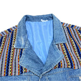 (VINTAGE) 1990'S～ UNKNOWN PANELEDE DESIGN DOUBLE BREASTED DENIM JACKET
