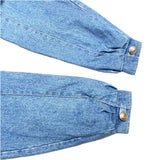 (VINTAGE) 1990'S～ UNKNOWN PANELEDE DESIGN DOUBLE BREASTED DENIM JACKET