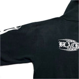 (VINTAGE) 1990'S～ MADE IN USA BLACK CROWN SLEEVE TRIBAL PATTERN PRINTED PULLOVER HOODIE SWEAT SHIRT