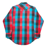 (VINTAGE) 1980'S～ Wrangler BLOCK CHECKERED HEAVY FLANNEL WESTERN SHIRT