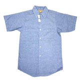 (VINTAGE) DEAD STOCK NEW 1970'S～ MADE IN USA BIG YANK SHORT SLEEVE CHAMBRAY SHIRT