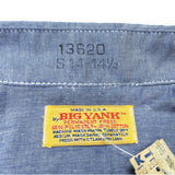 (VINTAGE) DEAD STOCK NEW 1970'S～ MADE IN USA BIG YANK SHORT SLEEVE CHAMBRAY SHIRT