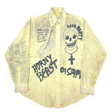 (VINTAGE) 1980'S～ UNKNOWN ALL OVER HAND PAINTED BUTTON DOWN SHIRT
