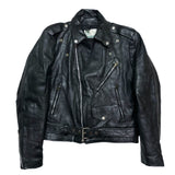 (VINTAGE) 1980'S～ MADE IN PAKISTAN gino leathers DOUBLE BREASTED LEATHER BIKER JACKET