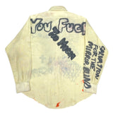 (VINTAGE) 1980'S～ UNKNOWN ALL OVER HAND PAINTED BUTTON DOWN SHIRT