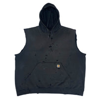 (BORO) 2000'S～ MADE IN MEXICO Carhartt SLEEVE CUT OFF PULLOVER HOODIE SWEAT SHIRT