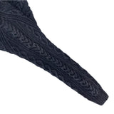 (VINTAGE) MADE IN SCOTLAND INVERALLAN 1A BLACK INDIGO DYED COTTON HAND KNIT