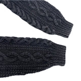 (VINTAGE) MADE IN SCOTLAND INVERALLAN 1A BLACK INDIGO DYED COTTON HAND KNIT