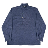 (VINTAGE) 1960'S～ MADE IN USA Hutspah KASURI PATTERN HOOK FASTENED STAND UP COLLAR PULLOVER SHIRT