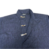 (VINTAGE) 1960'S～ MADE IN USA Hutspah KASURI PATTERN HOOK FASTENED STAND UP COLLAR PULLOVER SHIRT