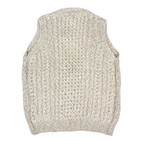 (VINTAGE) NEW MADE IN IRELAND caRRaigdonn COTTON LINEN KNIT VEST