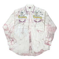 (VINTAGE) 1990'S～ SUDBURY BLEACHED EMBROIDERED SHIRT