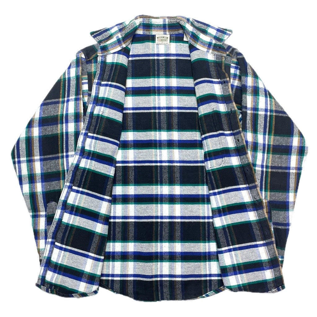 (VINTAGE) 1990'S～ FIVE BROTHER PLAID PATTERN HEAVY FLANNEL SHIRT – Linco