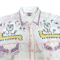 (VINTAGE) 1990'S～ SUDBURY BLEACHED EMBROIDERED SHIRT
