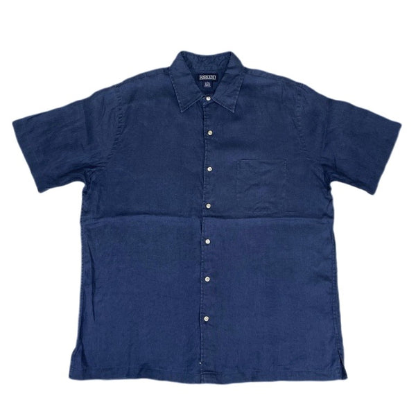 (VINTAGE) 1990'S～ MADE IN HONG KONG LANDS END LINEN 100% SHORT SLEEVE BOX SHIRT
