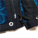 (VINTAGE) 1990'S～ THE NORTH FACE NYLON PANELED TOTAL PATTERN HOODED FLEECE JACKET