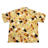 (designers) 1990'S～ MADE IN JAPAN KARL HELMUT BEER PATTERN ALL OVER PRINT RAYON LOOP COLLAR SHORT SLEEVE BOX SHIRT