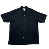 (vintage) 2000'S～ ALFANI SILK 100% STITCHED LOOP COLLAR SHORT SLEEVE BOX SHIRT