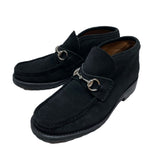 (other) MADE IN ITAY OLD GUCCI HORSE BIT SUEDE ANKLE BOOTS