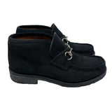 (other) MADE IN ITAY OLD GUCCI HORSE BIT SUEDE ANKLE BOOTS