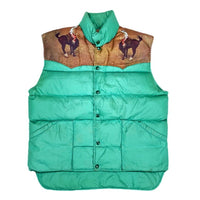 (VINTAGE) 1970'S～ Miller PICTURE PRINT PANELED DOWN VEST