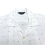 (designers) MADE IN JAPAN UNUSED SQUARE POLKA DPT PATTERN RAYON LOOP COLLAR SHORT SLEEVE BOX SHIRT