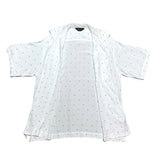 (designers) MADE IN JAPAN UNUSED SQUARE POLKA DPT PATTERN RAYON LOOP COLLAR SHORT SLEEVE BOX SHIRT