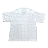 (designers) MADE IN JAPAN UNUSED SQUARE POLKA DPT PATTERN RAYON LOOP COLLAR SHORT SLEEVE BOX SHIRT