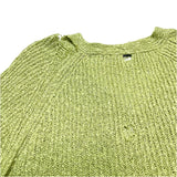 (designers) MADE IN JAPAN ISSEY MIYAKE PwRMANwNTw SILK 100% DISTRESSED LOW GAUGE KNIT