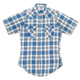 (VINTAGE) 1960'S～ RANCHCRAFT by Penneys SHADOW PLAID COTTON SHORT SLEEVE WESTERN SHIRT