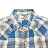 (VINTAGE) 1960'S～ RANCHCRAFT by Penneys SHADOW PLAID COTTON SHORT SLEEVE WESTERN SHIRT