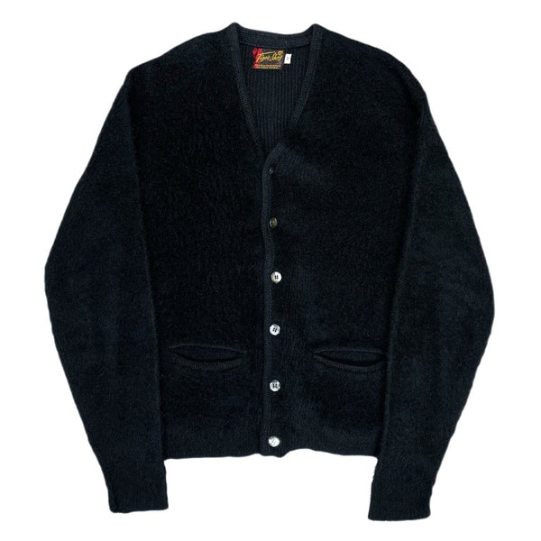 (VINTAGE) 1960'S～ Tiger Shag MOHAIR KNIT CARDIGAN WITH POCKET