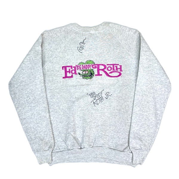(BORO) 1990'S～ Rat Fink by Ed Roth LOGO EMBROIDERED SWEAT SHIRT