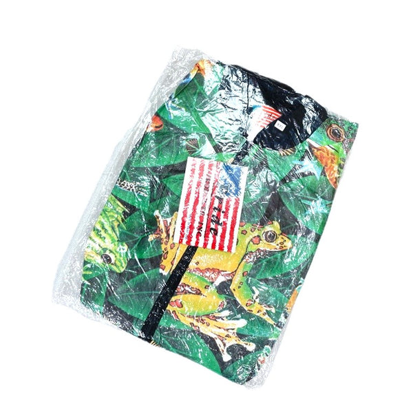 (VINTAGE) DEAD STOCK NEW 1990'S～ Pride PRODUCTS INC FROG PATTERN ALL OVER PRINT TYVEK PAPER JACKET