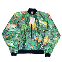 (VINTAGE) DEAD STOCK NEW 1990'S～ Pride PRODUCTS INC FROG PATTERN ALL OVER PRINT TYVEK PAPER JACKET
