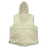 (VINTAGE) 1990'S～ UNIONBAY SHADOW PLAID THIN PADDED REVERSIBLE HOODED ZIP UP VEST