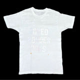 (T-SHIRT) 1970'S～ MADE IN USA UNKNOWN DOUBLE SIDED ENGLISH CHARACTER STICKER T-SHIRT BORO