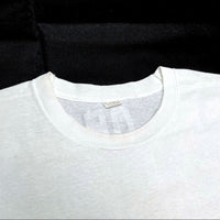 (T-SHIRT) 1970'S～ MADE IN USA UNKNOWN DOUBLE SIDED ENGLISH CHARACTER STICKER T-SHIRT BORO