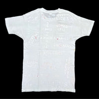 (T-SHIRT) 1970'S～ MADE IN USA UNKNOWN DOUBLE SIDED ENGLISH CHARACTER STICKER T-SHIRT BORO