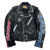 (VINTAGE) 1990'S～ MADE IN USA Schott 618 BIKER TAG CRUST PUNK REMAKE DOUBLE BREASTED BIKER JACKET