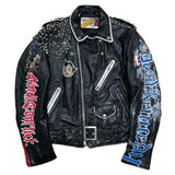 (VINTAGE) 1990'S～ MADE IN USA Schott 618 BIKER TAG CRUST PUNK REMAKE DOUBLE BREASTED BIKER JACKET
