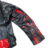 (VINTAGE) 1990'S～ MADE IN USA Schott 618 BIKER TAG CRUST PUNK REMAKE DOUBLE BREASTED BIKER JACKET