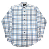(vintage) 1990'S～ MADE IN SINGAPORRE RRL 3 STAR TAG LATTICE PATTERN SHIRT