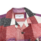 (designers) 1998 MADE IN JAPAN GENERAL RESEARCH LATTICE PATTERN LOOP COLLAR BOX LIGHT FLANNEL SHIRT WITH PARASITE POCKET