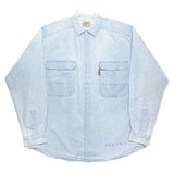 (designers) 1990'S～ MADE IN ITALY ARMANI JEANS BIG POCKET DESIGN SHIRT WITH STENCIL
