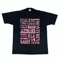 (T-SHIRT) DEAD STOCK NEW 1993 MADE IN USA PENNY CANDY JAZZ BLUES PRINT T-SHIRT