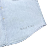 (designers) 1990'S～ MADE IN ITALY ARMANI JEANS BIG POCKET DESIGN SHIRT WITH STENCIL