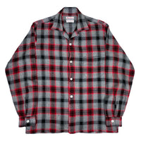 (VINTAGE) 1960'S～ Rayllama SHADOW PLAID LOOP COLLAR BOX SHIRT